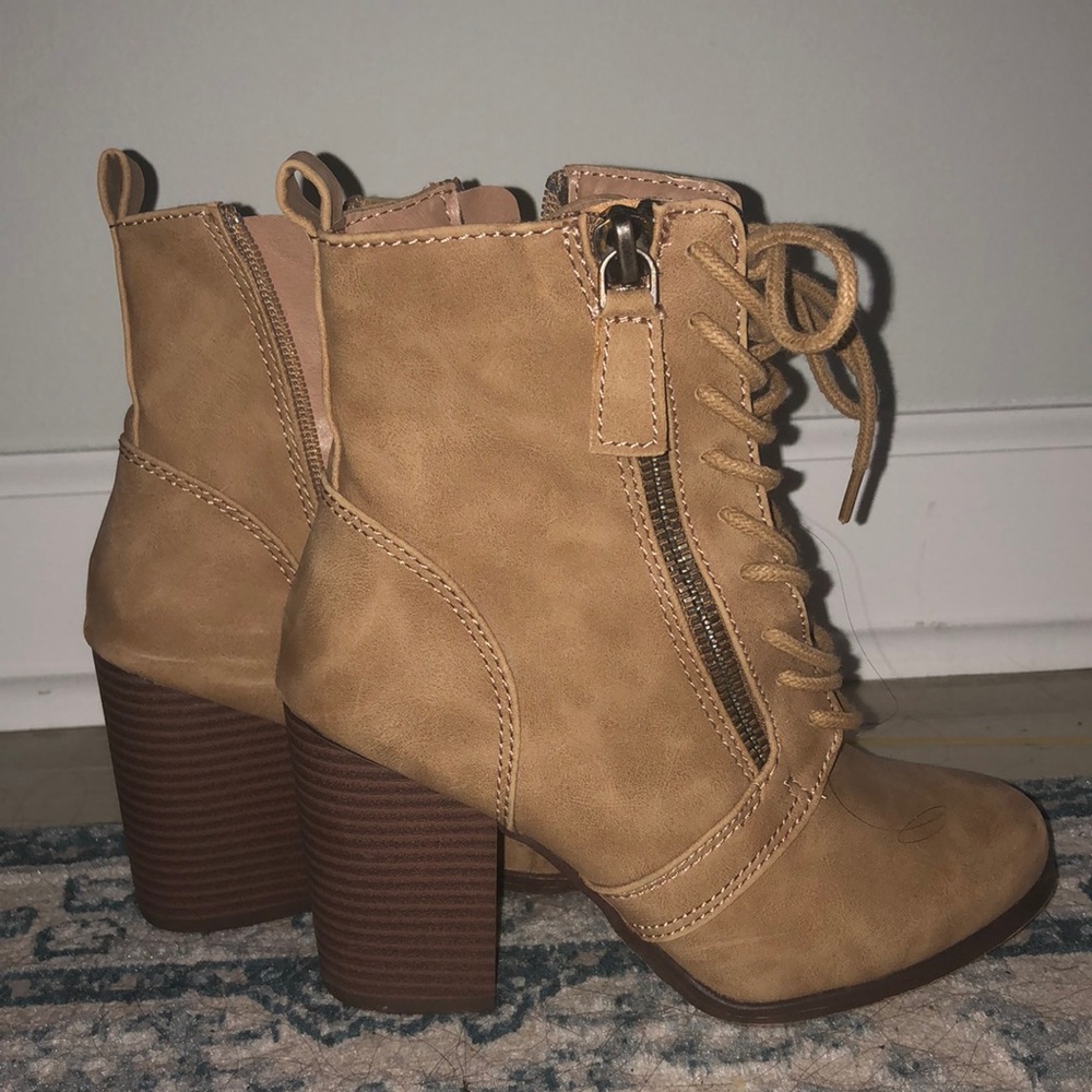 Tan booties